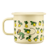Emaljmugg Pippi (gula frukter)