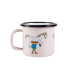 Emaljmugg Pippi & Lilla Gubben (rosa)