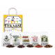 Tekasse med fem populära teblandningar